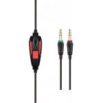 Наушники гарнитура накладные проводные Sades SA-708GT Black/Red (sa708brj)