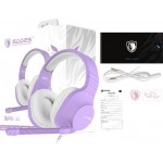 Наушники гарнитура накладные проводные Sades SA-721 Spirits Purple (sa721prj)