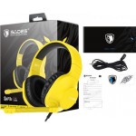 Наушники гарнитура накладные проводные Sades SA-721 Spirits Yellow (sa721yej)