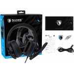 Наушники гарнитура накладные проводные Sades SA-726 Ppower Black/Blue (sa726blj)
