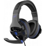Наушники гарнитура накладные проводные Sades SA-726 Ppower Black/Blue (sa726blj)