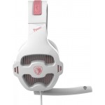 Наушники гарнитура накладные проводные Sades SA-726 Ppower White/Pink (sa726wpj)