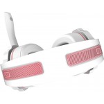 Наушники гарнитура накладные проводные Sades SA-726 Ppower White/Pink (sa726wpj)