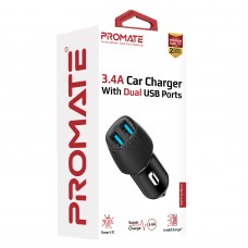 АЗУ Promate Voltrip-Duo 2USB 2.4A Black