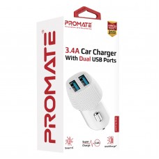 АЗУ Promate Voltrip-Duo 2USB 2.4A White